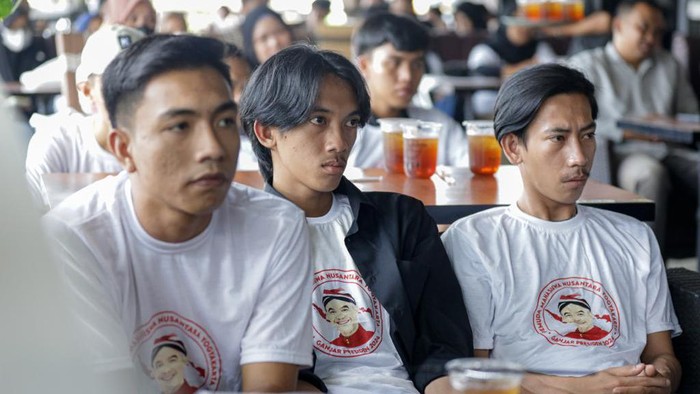 Mahasiswa pendukung Ganjar Pranowo.