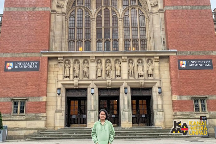Marvel Amadeus, mahasiswa penerima IISMA asal Unpad di University of Birmingham, Inggris.