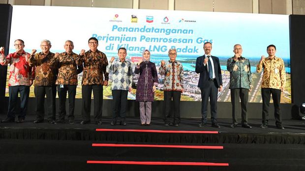 Penandatanganan Perjanjian Pemrosesan Gas di Kilang LNG Badak. Doc SKK Migas