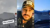 Pria Ini Videokan Sosok Mirip Raksasa di Atas Gunung, Habis Itu Hilang