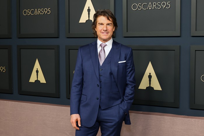 BEVERLY HILLS, CALIFORNIA - FEBRUARY 13: Tom Cruise attends the 95th Annual Oscars Nominees Luncheon at The Beverly Hilton on February 13, 2023 in Beverly Hills, California. (Photo by Monica Schipper/WireImage,)