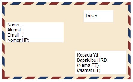 Contoh amplop lamaran kerja.