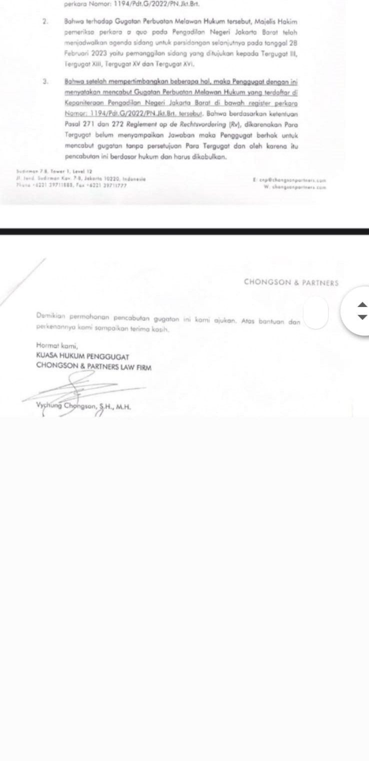 Meikarta Cabut Gugatan Rp 56 M ke Konsumen, Ini Isi Suratnya