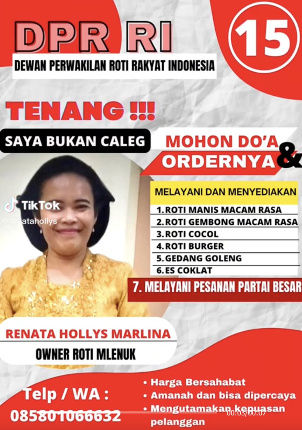Penjual roti caleg