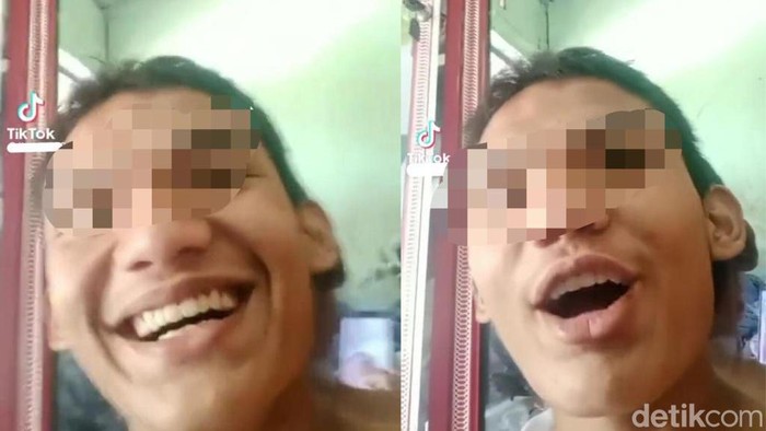 Tangkapan layar video viral seorang pria menghujat Jokowi di Riau.