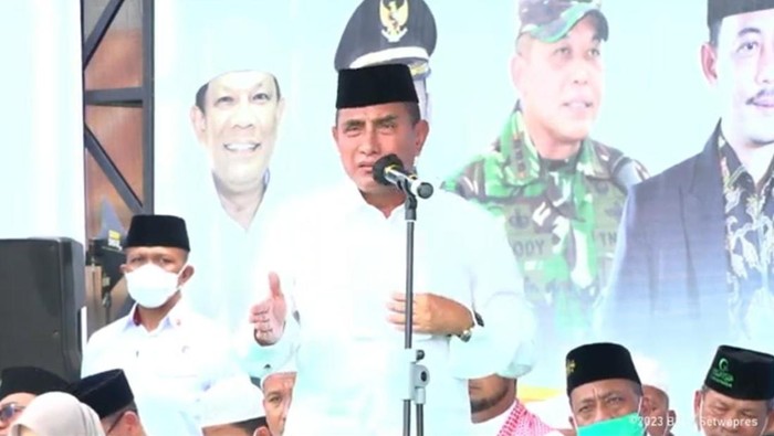 Gubsu Edy Rahmayadi saat acara Barus Bersholawat untuk Indonesia (Tangkapan Layar YouTube Sekretariat Wakil Presiden)