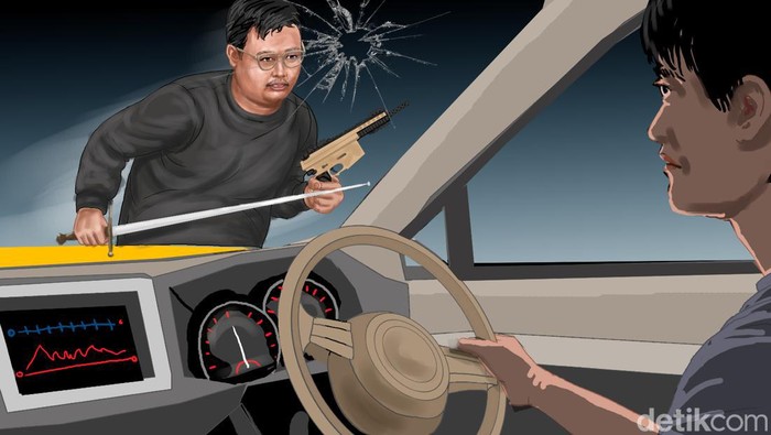 Ilustrasi kasus pengendara mobil Pajero mengamuk.