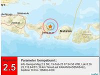 Gempa Kembali Guncang Karangasem, Berkekuatan Magnitudo 2,5