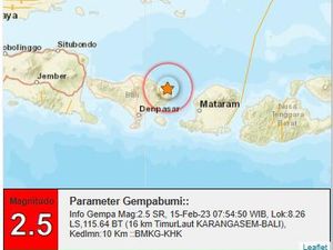 Gempa Kembali Guncang Karangasem, Berkekuatan Magnitudo 2,5