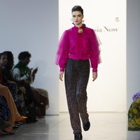 Fashion show Zeta Privé, brand busana lokal milik desainer sekaligus pengusaha muda Trisha Chas di New York Fashion Week 2023, Senin (13/2/2023). Foto: Dok. Trisha Chas/Zeta Prive