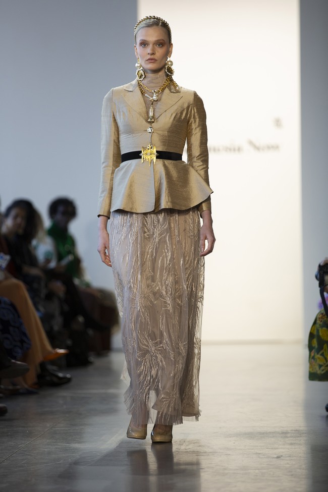 Fashion show Zeta Privé, brand busana lokal milik desainer sekaligus pengusaha muda Trisha Chas di New York Fashion Week 2023, Senin (13/2/2023). Foto: Dok. Trisha Chas/Zeta Prive