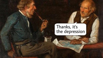 Terlihat tertekan? Oh, memang lagi depresi. Foto: Instagram @artmemescentral