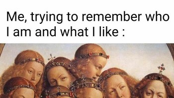 Aku ketika diminta menceritakan tentang diriku sendiri. Foto: Instagram @artmemescentral