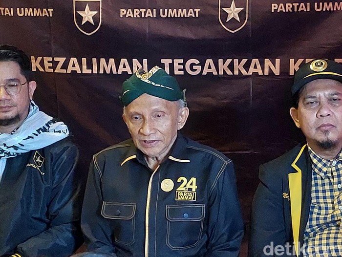 Pimpinan Partai Ummat, Amien Rais. (Rumondang Naibaho/detikcom)