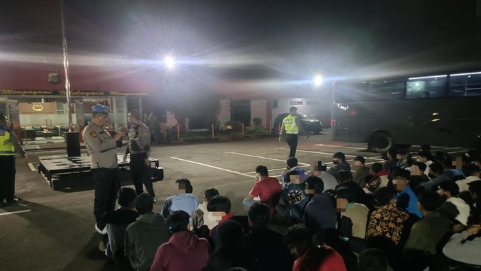Polres Metro Tangerang amankan 80 pelajar hendak tawuran (dok. Ist)