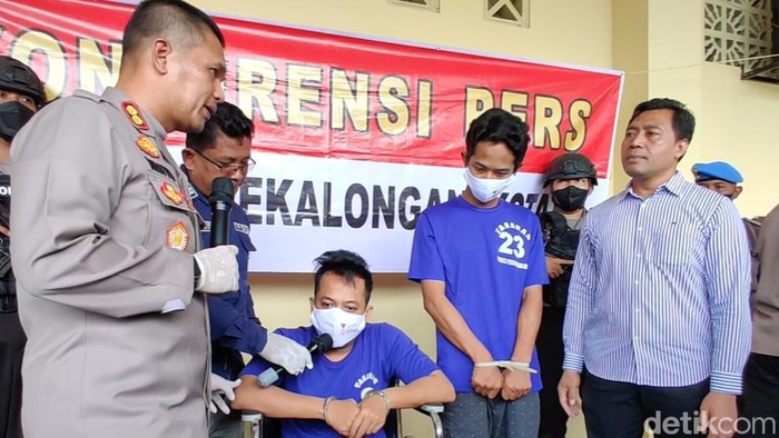 Polres Pekalongan Kota jumpa pers kasus perampokan, Rabu (15/2/2023).