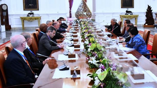 Presiden Jokowi menerima kunjungan dari World Water Council
