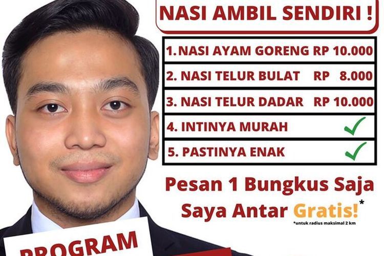 Spanduk warung makan ala caleg kampanye