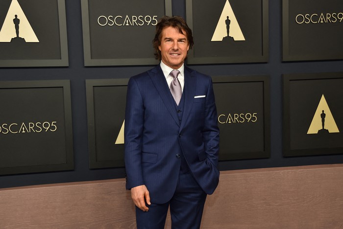 US actor Tom Cruise arrives for the 95th Annual Oscars Nominees Luncheon at the Beverly Hilton Hotel in Beverly Hills, California, on February 13, 2023. (Photo by Chris Delmas / AFP) (Photo by CHRIS DELMAS/AFP via Getty Images)