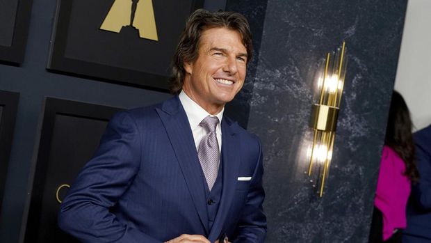 Tom Cruise arrives at the 95th Academy Awards Nominees Luncheon on Monday, Feb. 13, 2023, at the Beverly Hilton Hotel in Beverly Hills, Calif. (Photo by Jordan Strauss/Invision/AP)