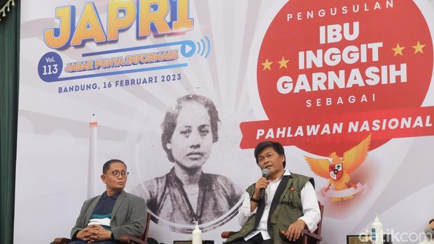 Diskusi tentang Inggit Garnasih di Gedung Sate, Kota Bandung, Kamis (16/2/2023).