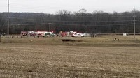 Damkar sudah berhasil memadamkan api yang membakar Helikopter. Chris Frierson/WHNT News 19/Nexstar Media Group via AP.