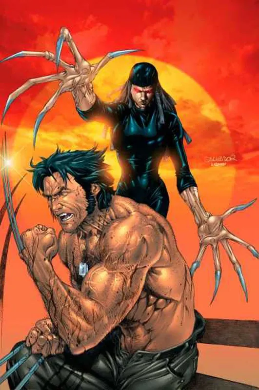 Lady Deathstrike dan Wolverine di komik.