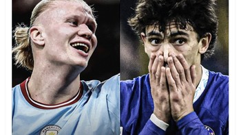 Haaland sekarang mencetak gol lebih banyak dari Chelsea. Foto: Twitter