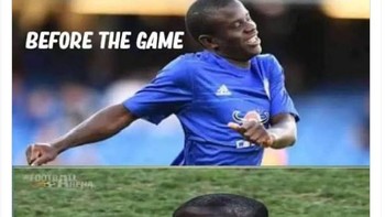 Reaksi fans Chelsea sebelum dan sesudah pertandingan. Foto: Twitter