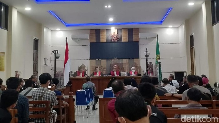 Suasana sidang lanjutan suap PMB Jalur Mandiri Unila di PN Tanjung Karang.