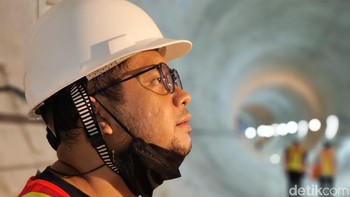 Pembangunan terowongan bawah tanah southbound dan nourthbound yang menghubungkan Stasiun Bundaran HI dan Stasiun Harmoni, serta dua stasiun bawah tanah (Stasiun Thamrin dan Monas) merupakan cakupan pekerjaan konstruksi paket kontrak CP201. Foto: Adi Fida Rahman/detikINET