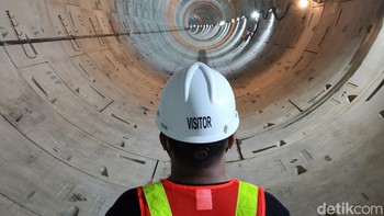 Dilansir dari situs Jakarta MRT, terowongan  yang hubungkan Stasiun Monas dan Thamrin sepanjang sekitar 770 meter. Foto: Adi Fida Rahman/detikINET