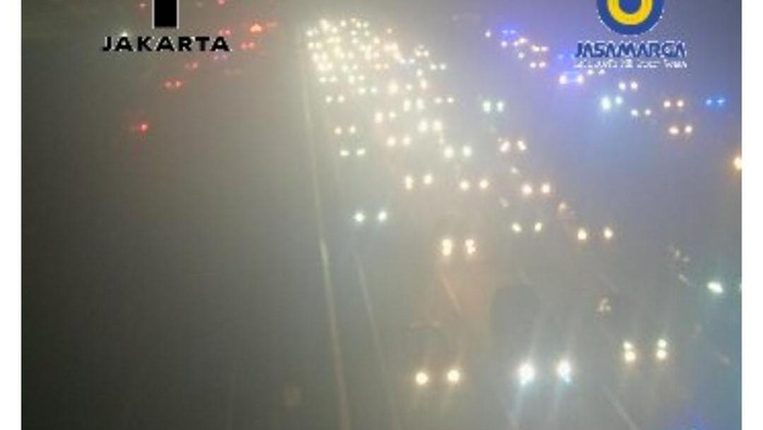 Tol Jagorawi Km 07 pukul 20.27 WIB Kamis, 16 Februari 2023 (Screenshot via Travoy)
