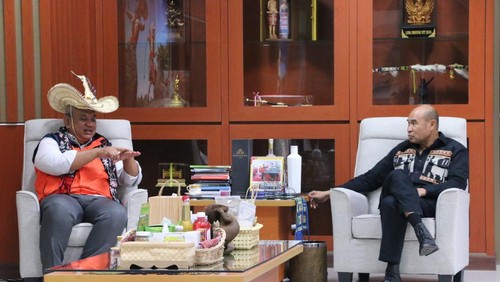 Gubernur NTT VBL saat menerima kunjungan dari BNPB di Kota Kupang, NTT, Kamis (16/2/2023). (IST)