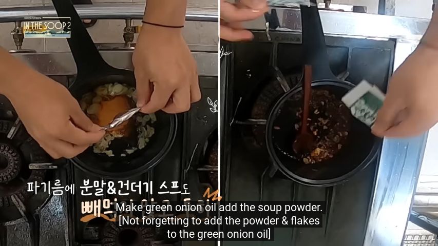 Mingyu Seventeen tunjukkan kreasi mie instan yang lezat.