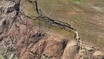 Potret Aerial Rekahan Bumi Imbas Gempa Turki M7,8
