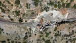 Potret Aerial Rekahan Bumi Imbas Gempa Turki M7,8