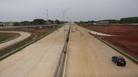 Tol Cimanggis-Cibitung Seksi 2A (Jatikarya-Cikeas) 3,50 km. Foto pembangunan jalan Tol Cimanggis-Cibitung. Agung Pambudhy/detikcom.