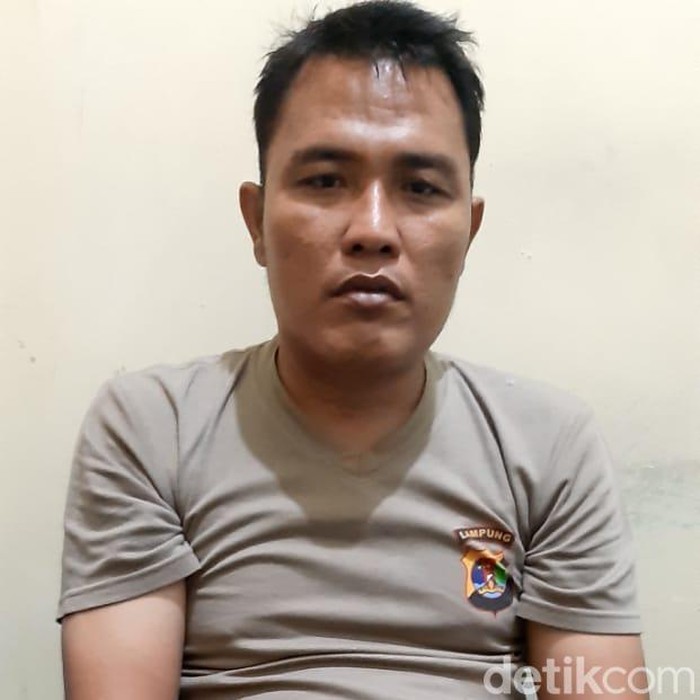 Tampang Bripka RAM, polisi pencuri motor di Bandar Lampung.