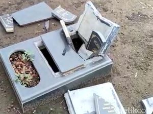 Polres Blitar Selidiki Nisan Dirusak Disertai Surat Ancaman Munkar-Nakir