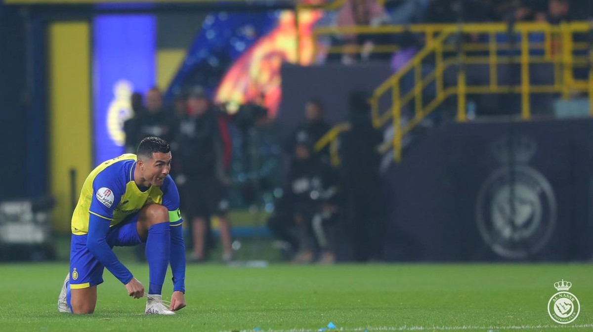 Cristiano Ronaldo memberi efek untuk Al Nassr di Instagram. (Foto: dok. Al Nassr)