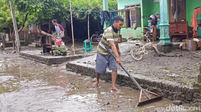 Kondisi terkini di Desa Bener, Kecamatan Wonosari, Klaten, usai banjir, Sabtu (18/2/2023).