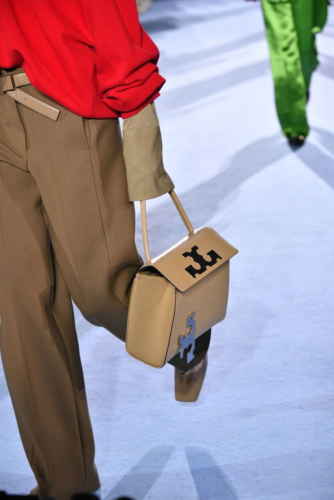 Model on the runway at Tory Burch Fall 2023 Ready To Wear Fashion Show on February 13, 2023 in New York, New York. (Photo by Rodin Banica/WWD via Getty Images)