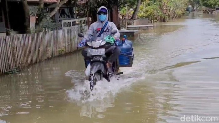 Banjir di Mintobasuki, Pati, Minggu (19/2/2023)