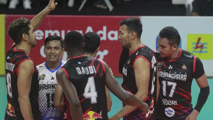 Bhayangkara Presisi takluk di laga pamungkas Proliga 2023 putaran kedua saat melawan STIN BIN, Minggu (19/2/2023).