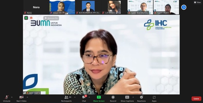 drg Mira Dyah Wahyuni memaparkan materi pada webinar bertajuk Job Career and Development Program oleh PPI Dunia (PPI Dunia)