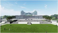 Area Utama: Lapangan Upacara, Istana dan Kantor Presiden Foto: (Istimewa/Kementerian PUPR)