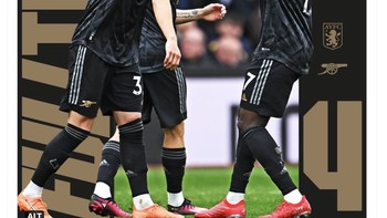 Akun resmi Arsenal mengumumkan kemenangan mereka. Foto: Twitter