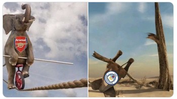 Hasil ini membuat Arsenal kembali ke urutan pertama usai pekan sebelumnya direbut Man City. Foto: Twitter