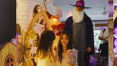 Foto: Raisa Bagi Momen Manis Hamish Daud Jadi Penyihir di Pesta Ultah Anak